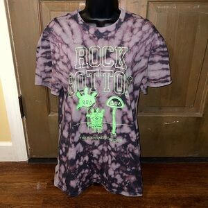 New Spongebob Squarepants Rock Bottom Black & Green Short Sleeve Top Size M